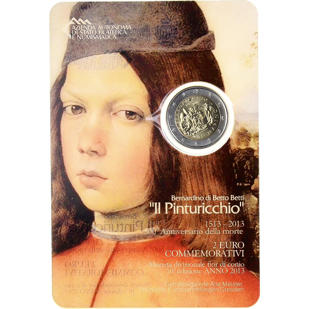 San Marino, 2 Euro, Il Pinturicchio, 2013, Rome, Bi-Metallic, MS