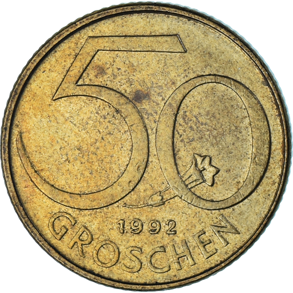 Coin, Austria, 50 Groschen, 1992
