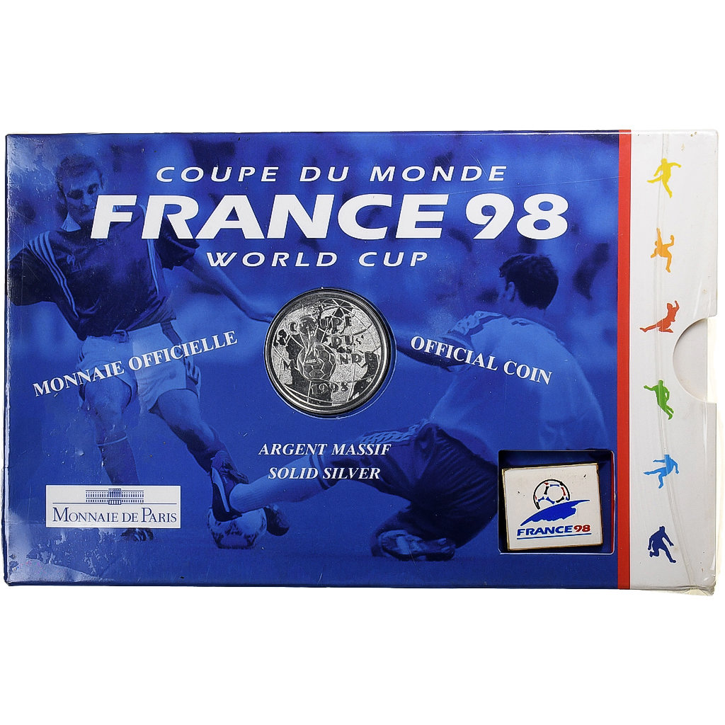 France, 1 Franc + Token, World Cup 1998, 1997, MDP, Silver, MS