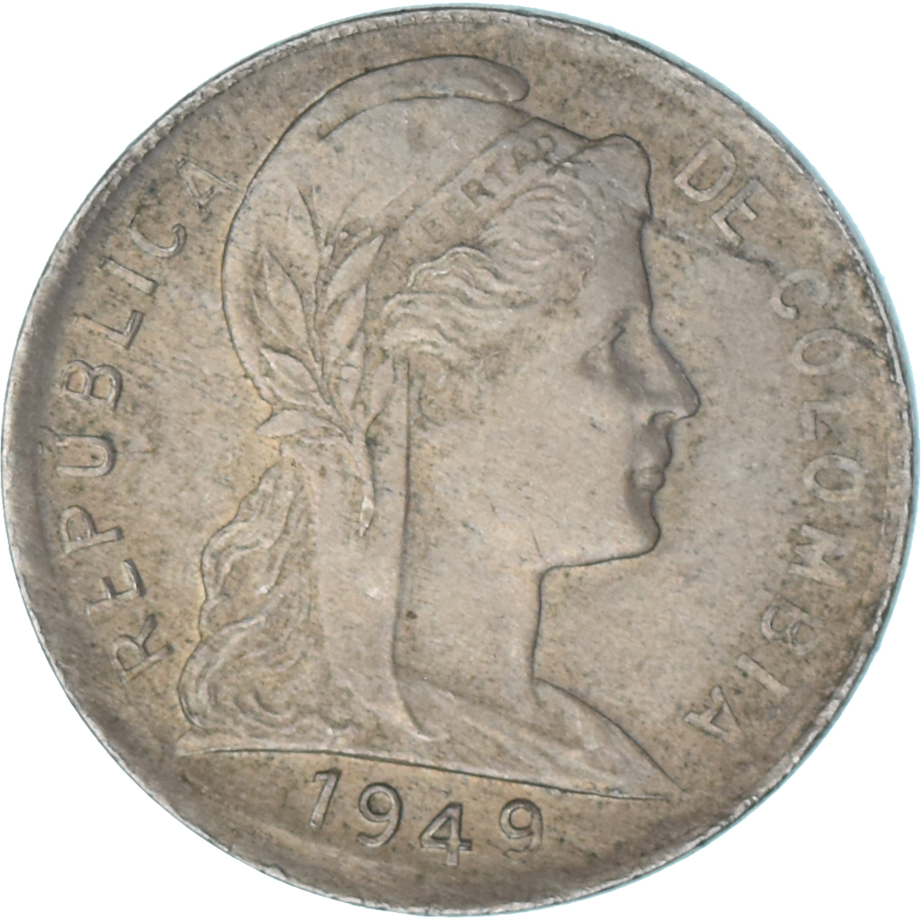 Coin, Colombia, 10 Centavos, 1949