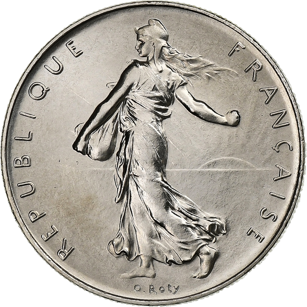 France, 1 Franc, Semeuse, 1974, MDP, série FDC, Nickel, 