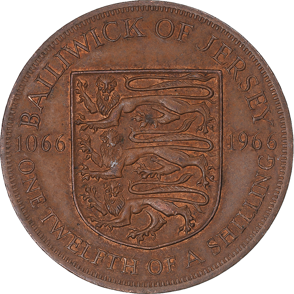 Coin, Jersey, 1/12 Shilling, 1966