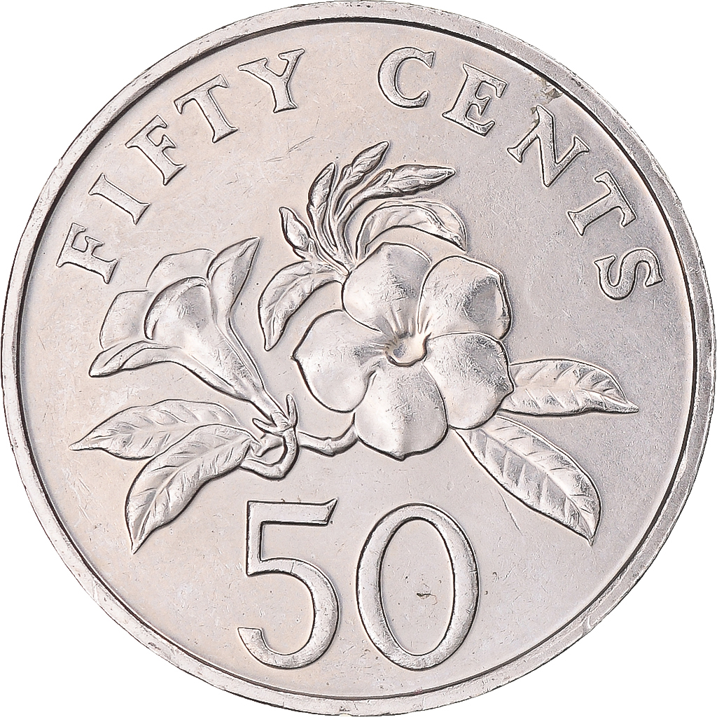 Coin, Singapore, 50 Cents, 2009