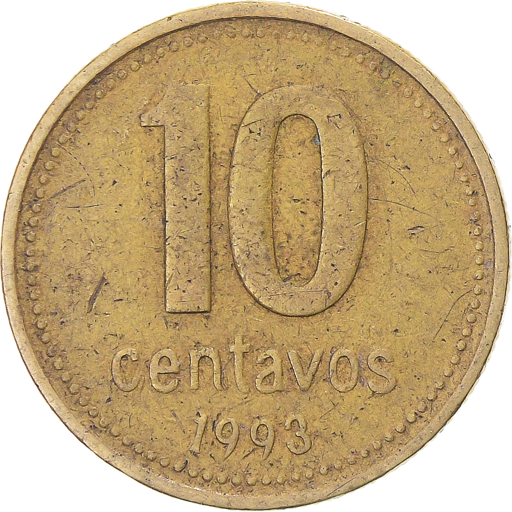 Coin, Argentina, 10 Centavos, 1993