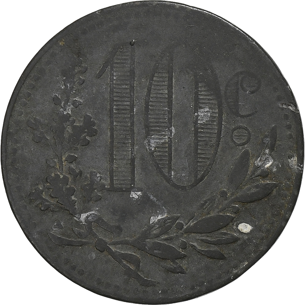 France, Chambre de Commerce d'Alger, 10 Centimes, 1917, , Iron