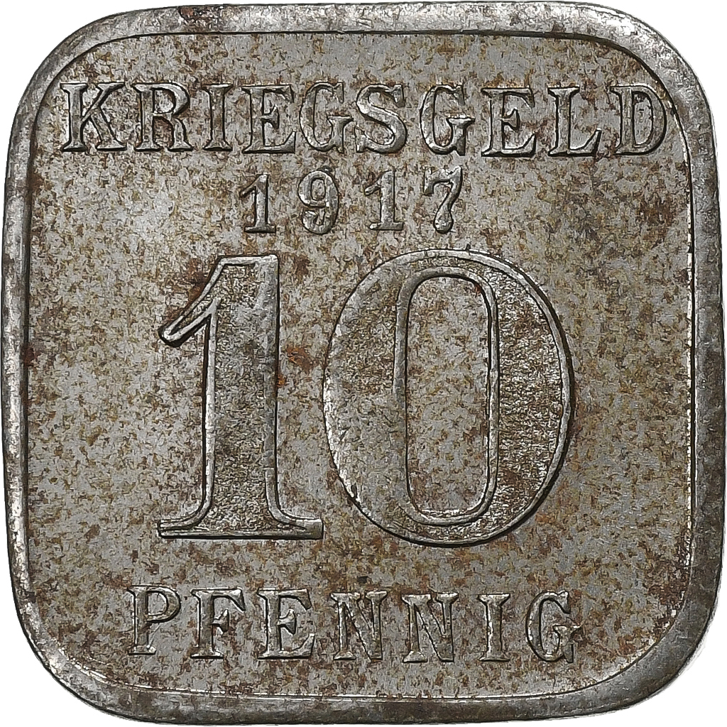 Prussia, Stadt Neuwied, 10 Pfennig, 1917, , Iron