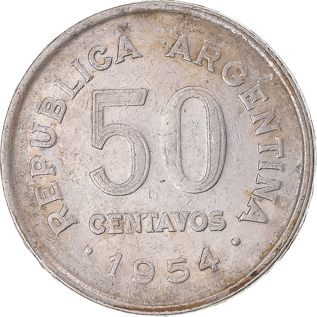 Coin, Argentina, 50 Centavos, 1954