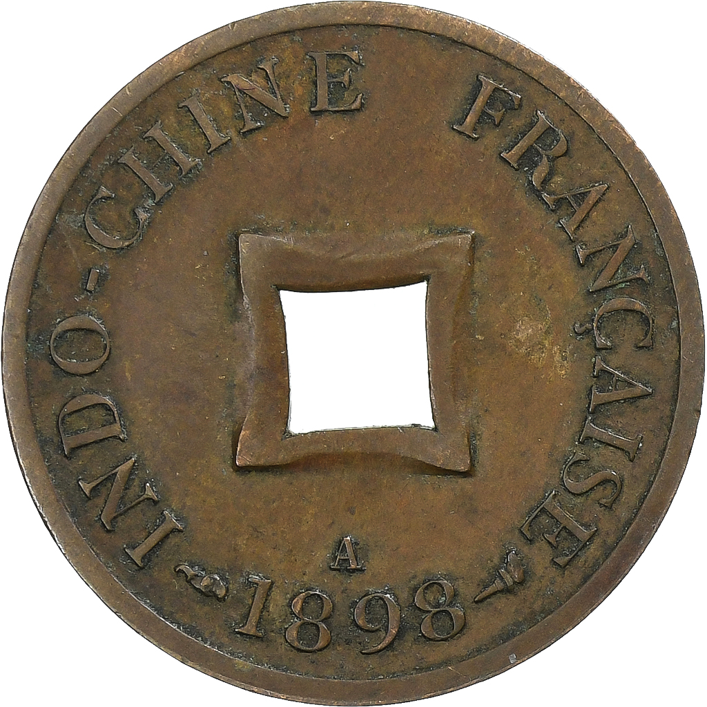French Indo-China, Sapèque, 1898, Paris, Bronze, 