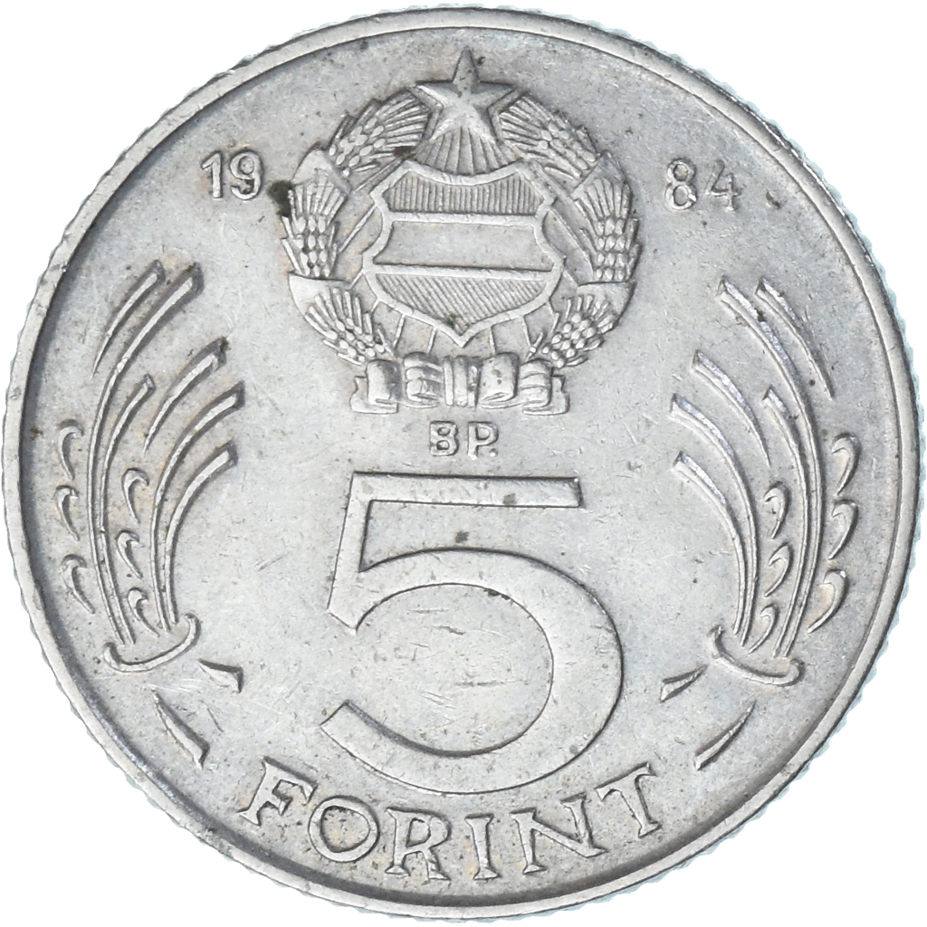 Coin, Hungary, 5 Forint, 1984
