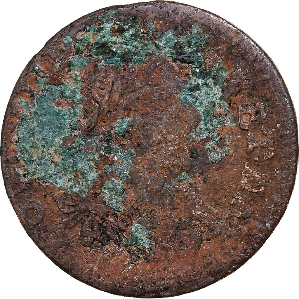 France, Louis XIII, Double Tournois, 1638, Copper, 