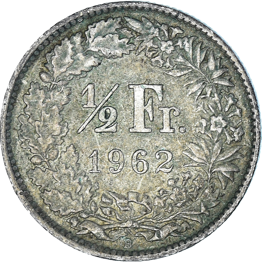 Coin, Switzerland, 1/2 Franc, 1962