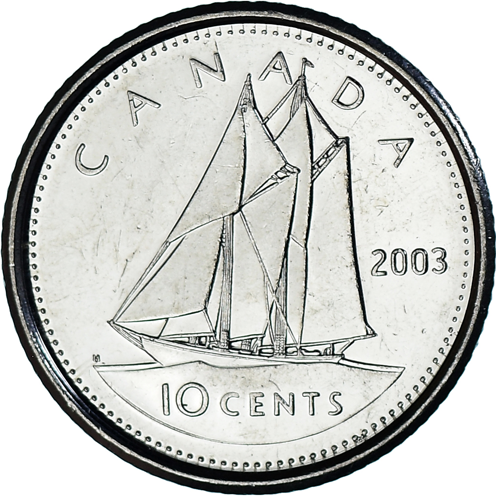 Coin, Canada, 10 Cents, 2003