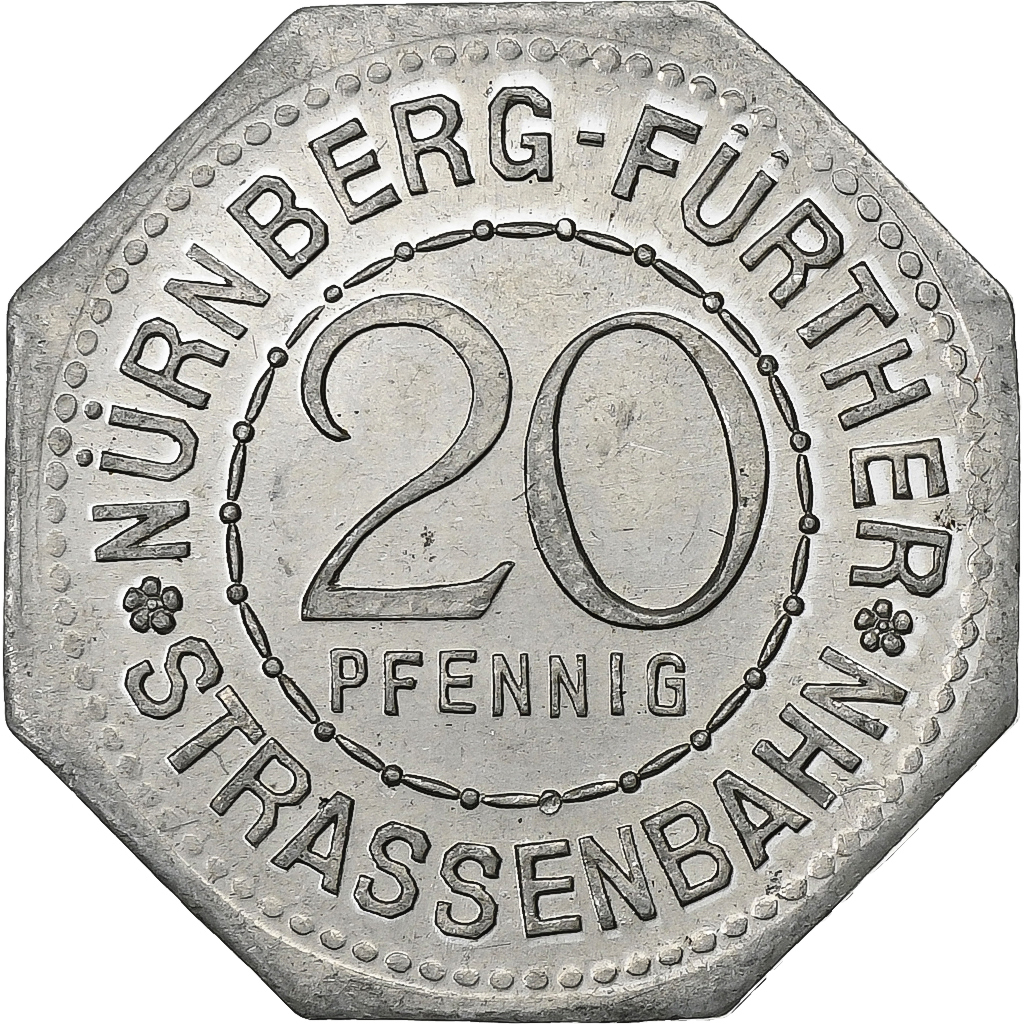 Germany, Stadt Nürnberg-Fürther, 20 Pfennig, 1920-1921, , Aluminum