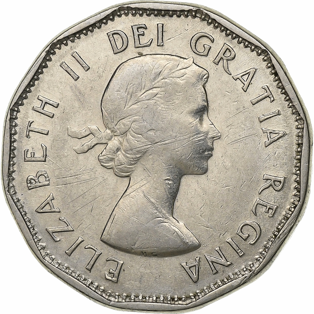 Canada, Elizabeth II, 5 Cents, 1960, Ottawa, Nickel, 