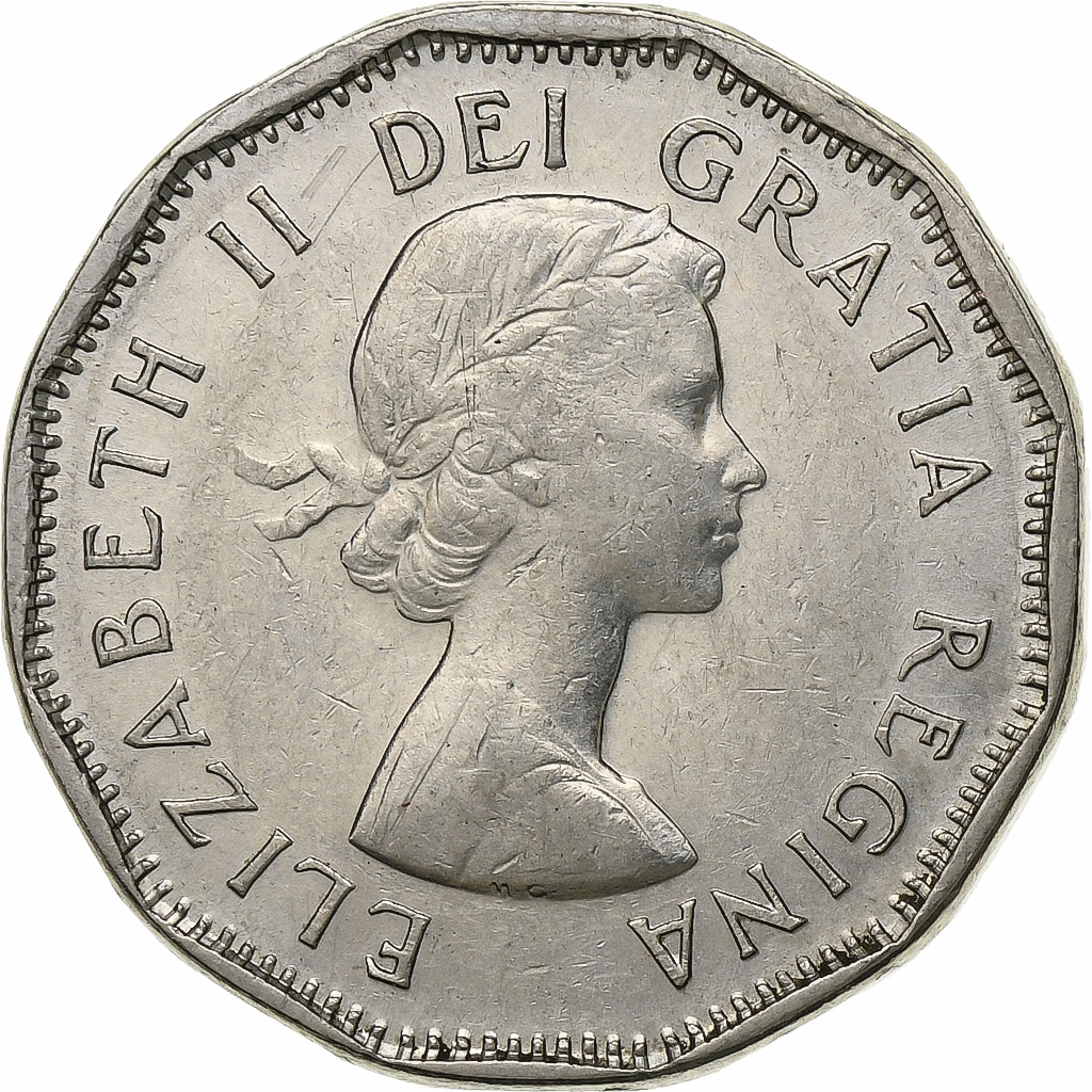 Canada, Elizabeth II, 5 Cents, 1962, Ottawa, Nickel, 