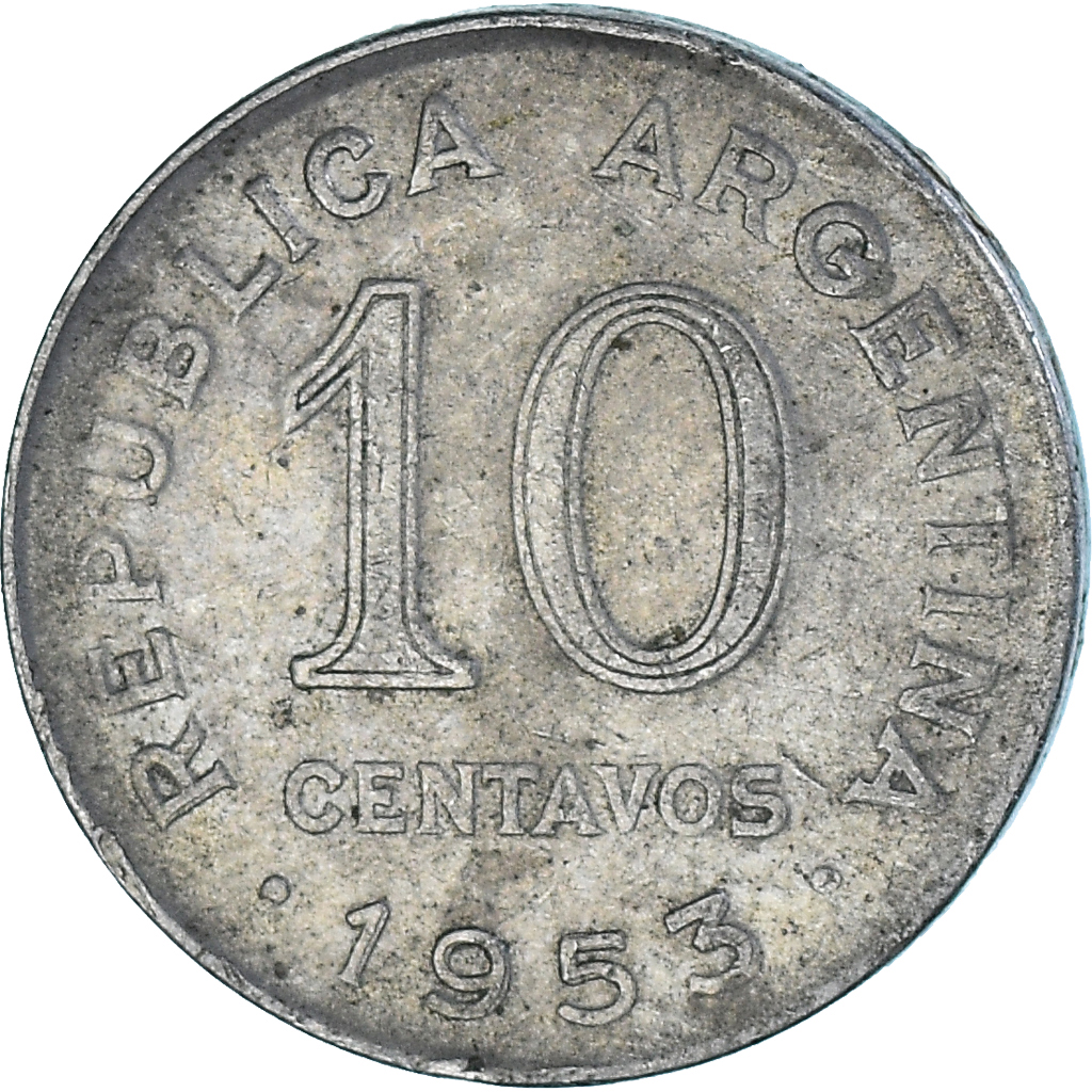 Coin, Argentina, 10 Centavos, 1953