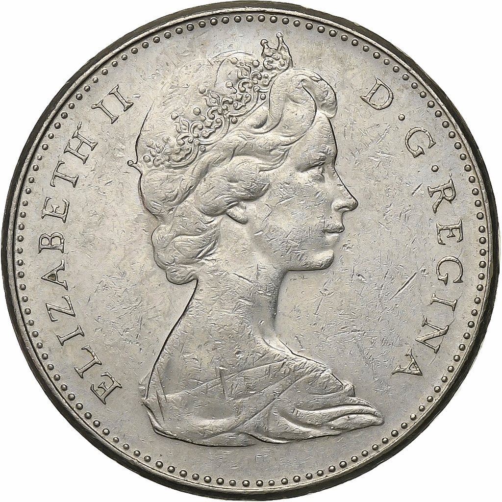 Canada, Elizabeth II, 5 Cents, 1974, Ottawa, Nickel, 