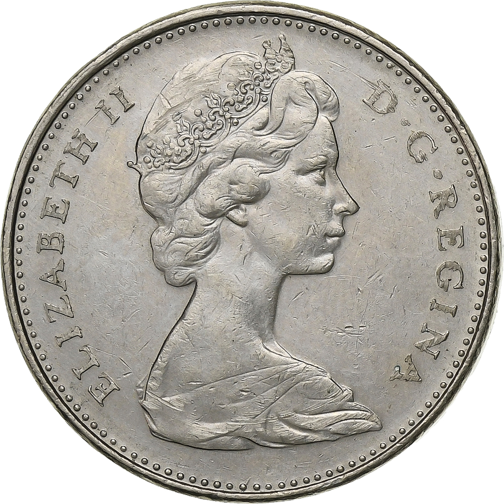 Canada, Elizabeth II, 5 Cents, 1975, Ottawa, Nickel, 