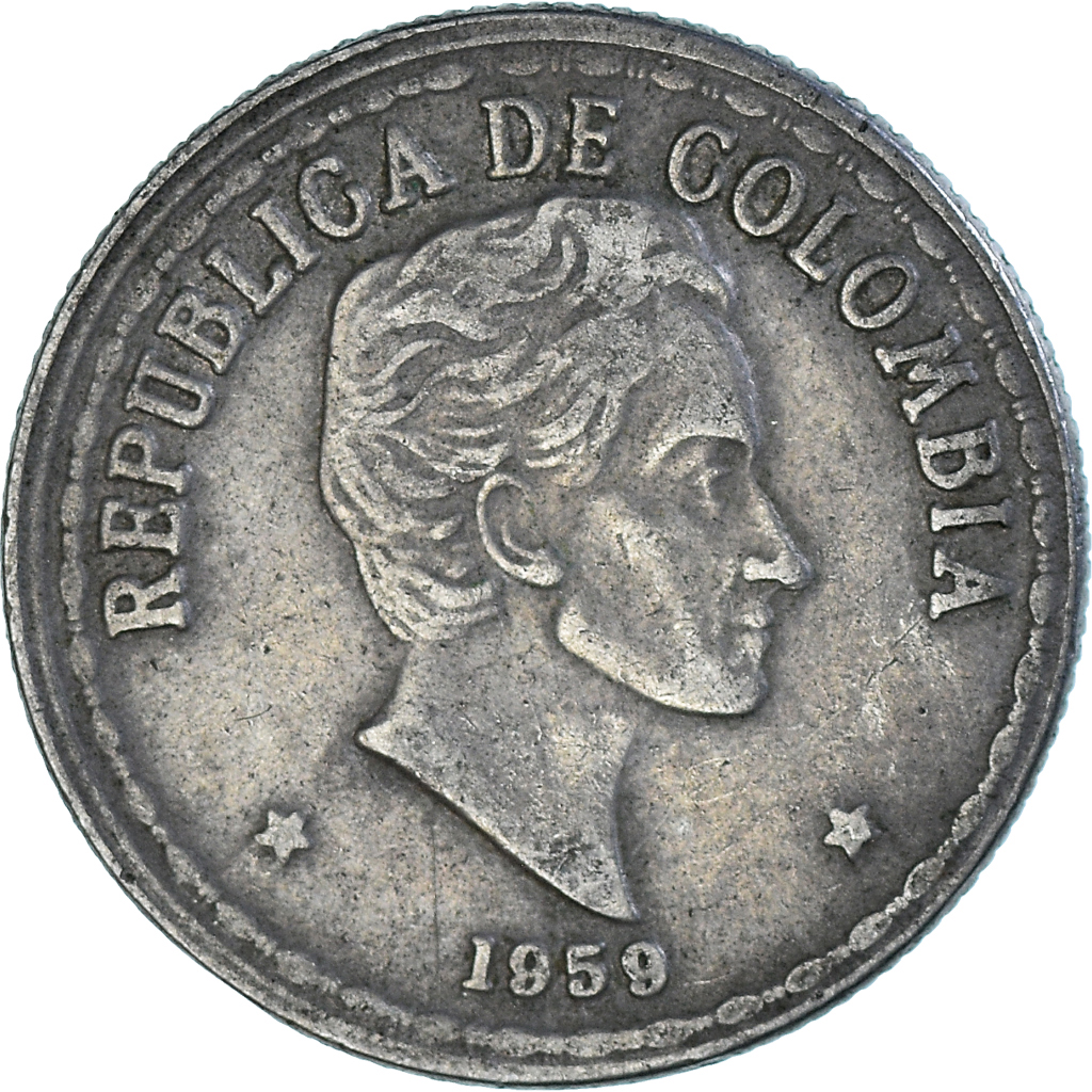 Coin, Colombia, 20 Centavos, 1959