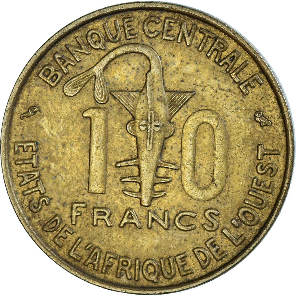 Coin, West African States, 10 Francs, 1974