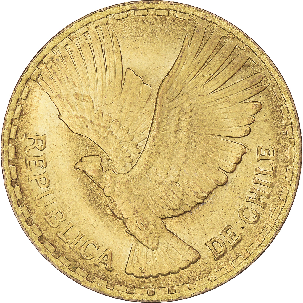 Coin, Chile, 10 Centesimos, 1965