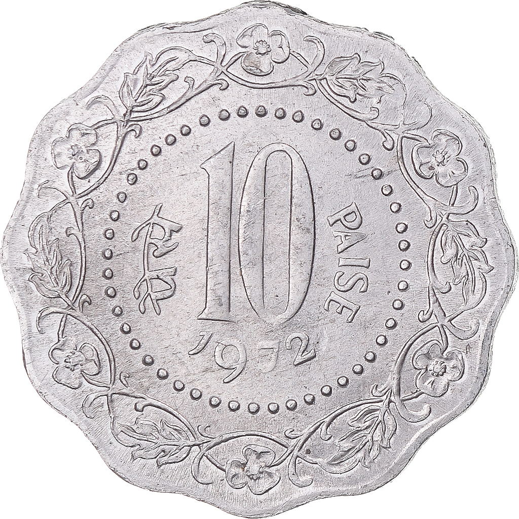 Coin, India, 10 Paise, 1972