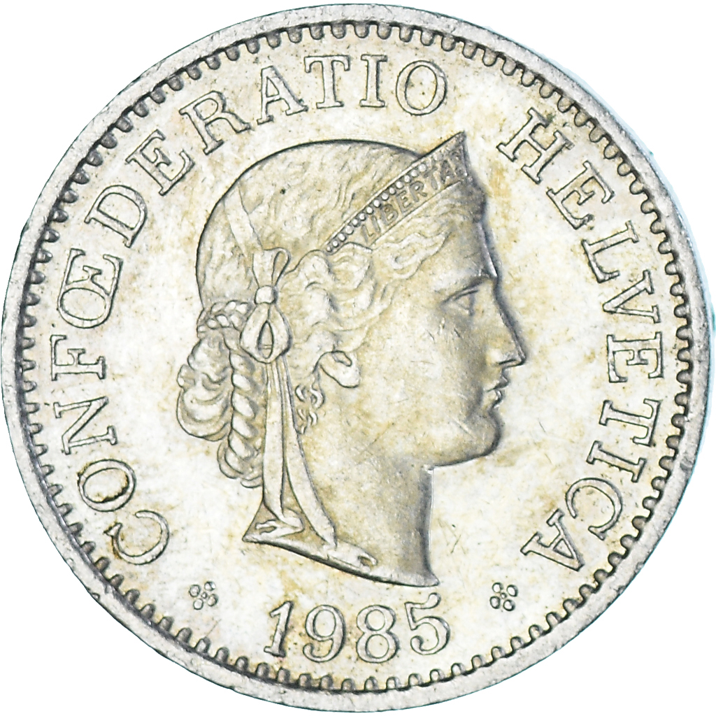 Coin, Switzerland, 10 Rappen, 1985