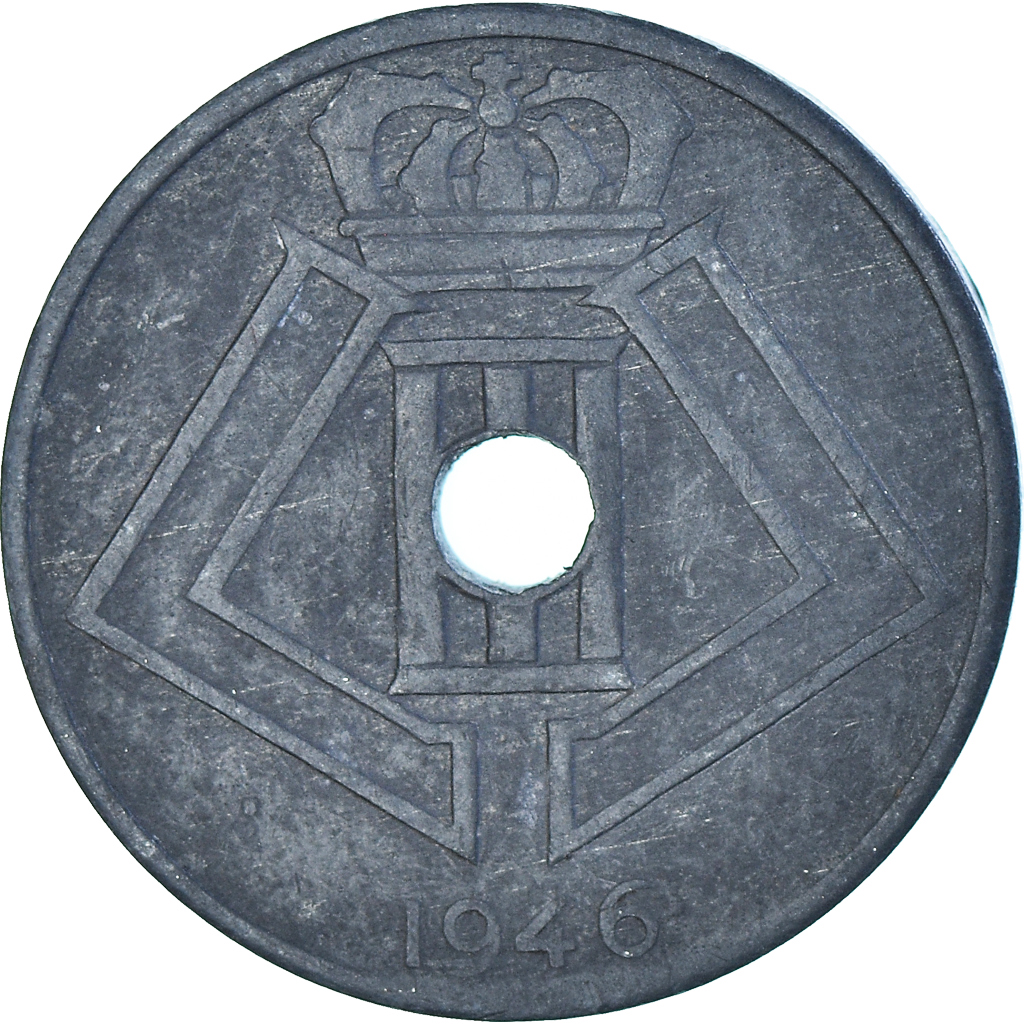 Coin, Belgium, 25 Centimes, 1946