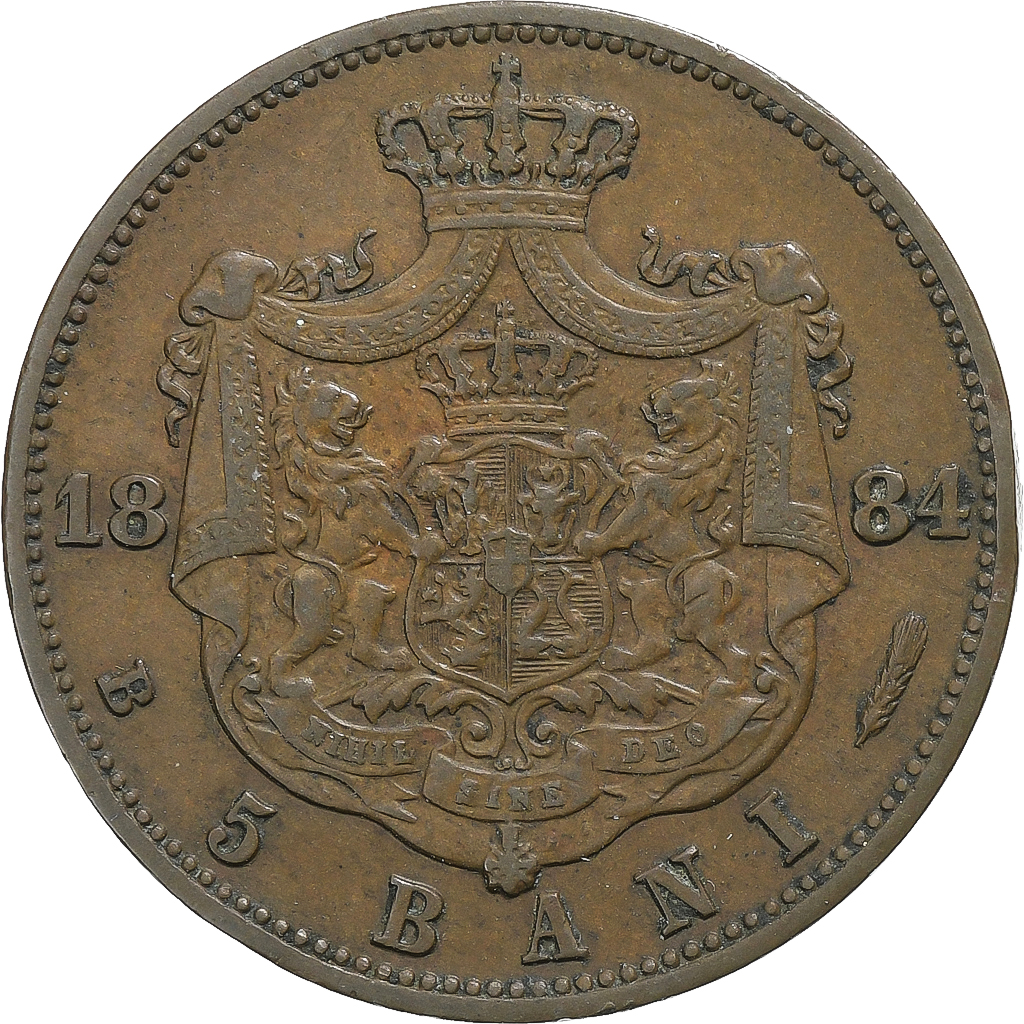 Romania, Carol I, 5 Bani, 1884, Bucarest, Copper, , KM:19