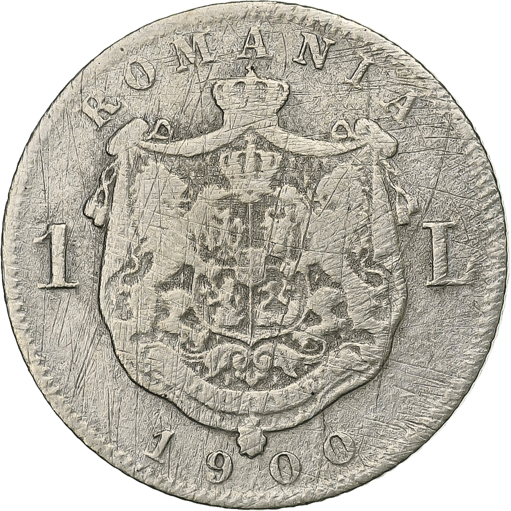 Romania, Carol I, 1 Leu, 1900, Hamburg, Silver, , KM:24