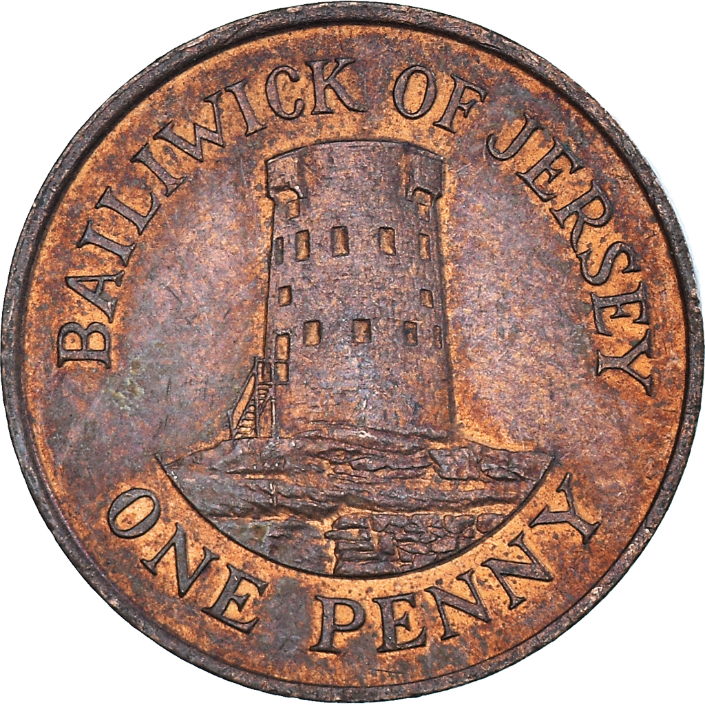 Coin, Jersey, Penny, 1985