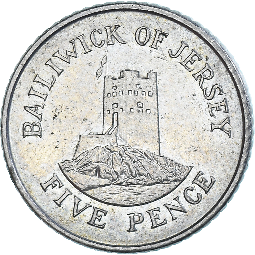 Coin, Jersey, 5 Pence, 1992