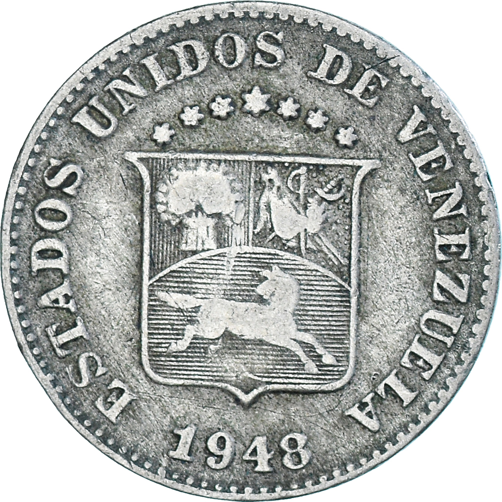 Coin, Venezuela, 5 Centimos, 1948