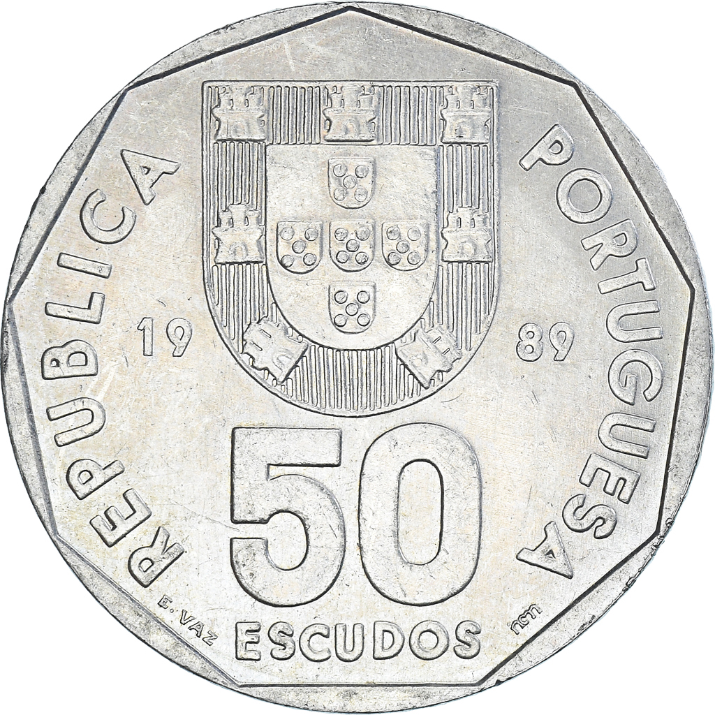 Coin, Portugal, 50 Escudos, 1989