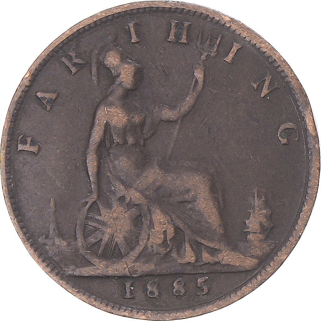 Coin, Great Britain, Farthing, 1885