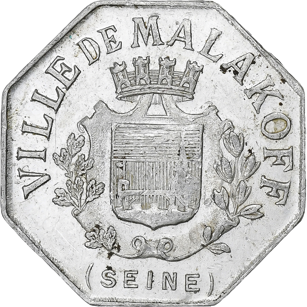 France, Ville de Malakoff, 5 Centimes, 1870-1940, , Aluminium