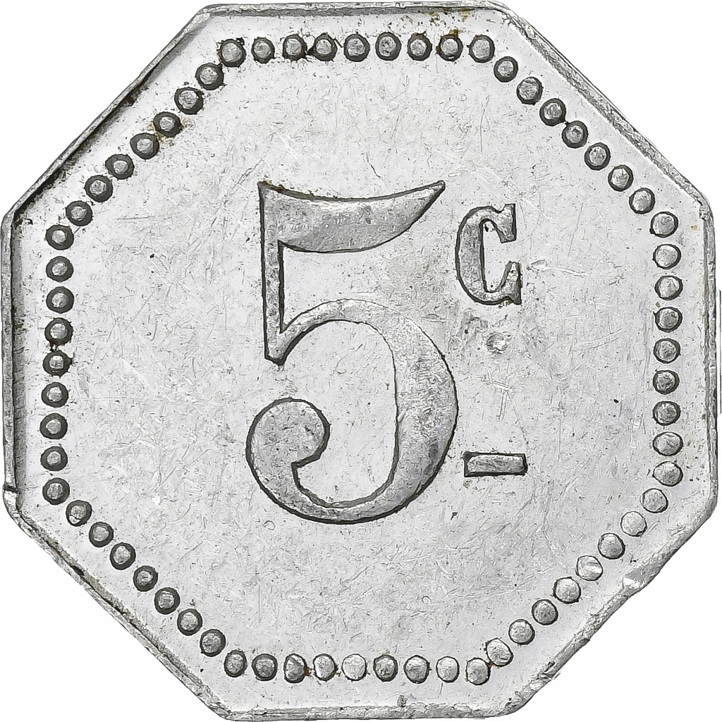 France, Ville de Malakoff, 5 Centimes, 1870-1940, , Aluminium
