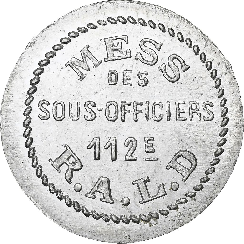 France, 112e R.A.L.D., 5 Centimes, , Aluminium
