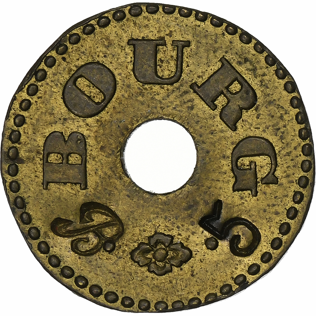 France, Bourg-en-Bresse, 5 Centimes, , Brass