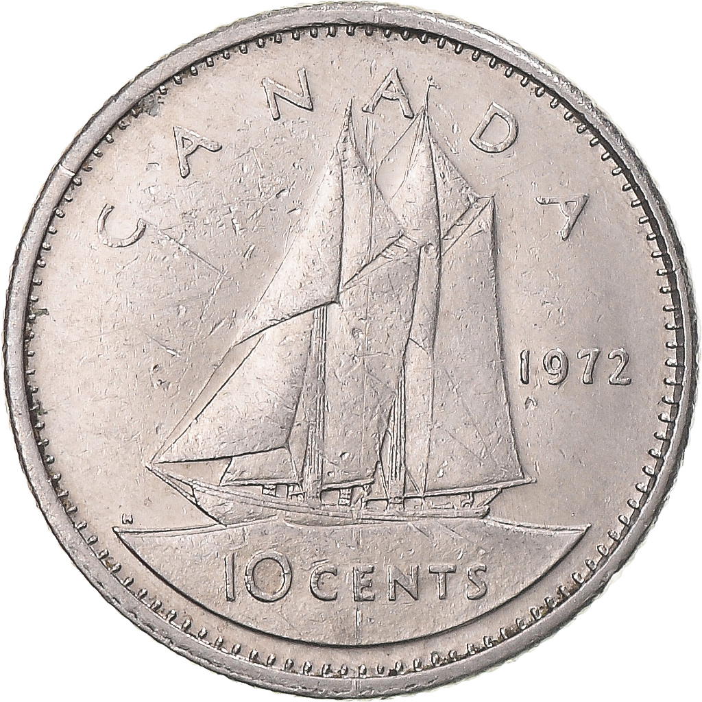 Coin, Canada, 10 Cents, 1972