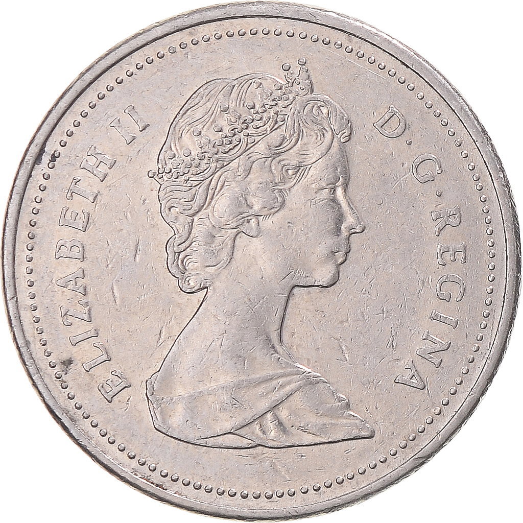 Coin, Canada, 5 Cents, 1988
