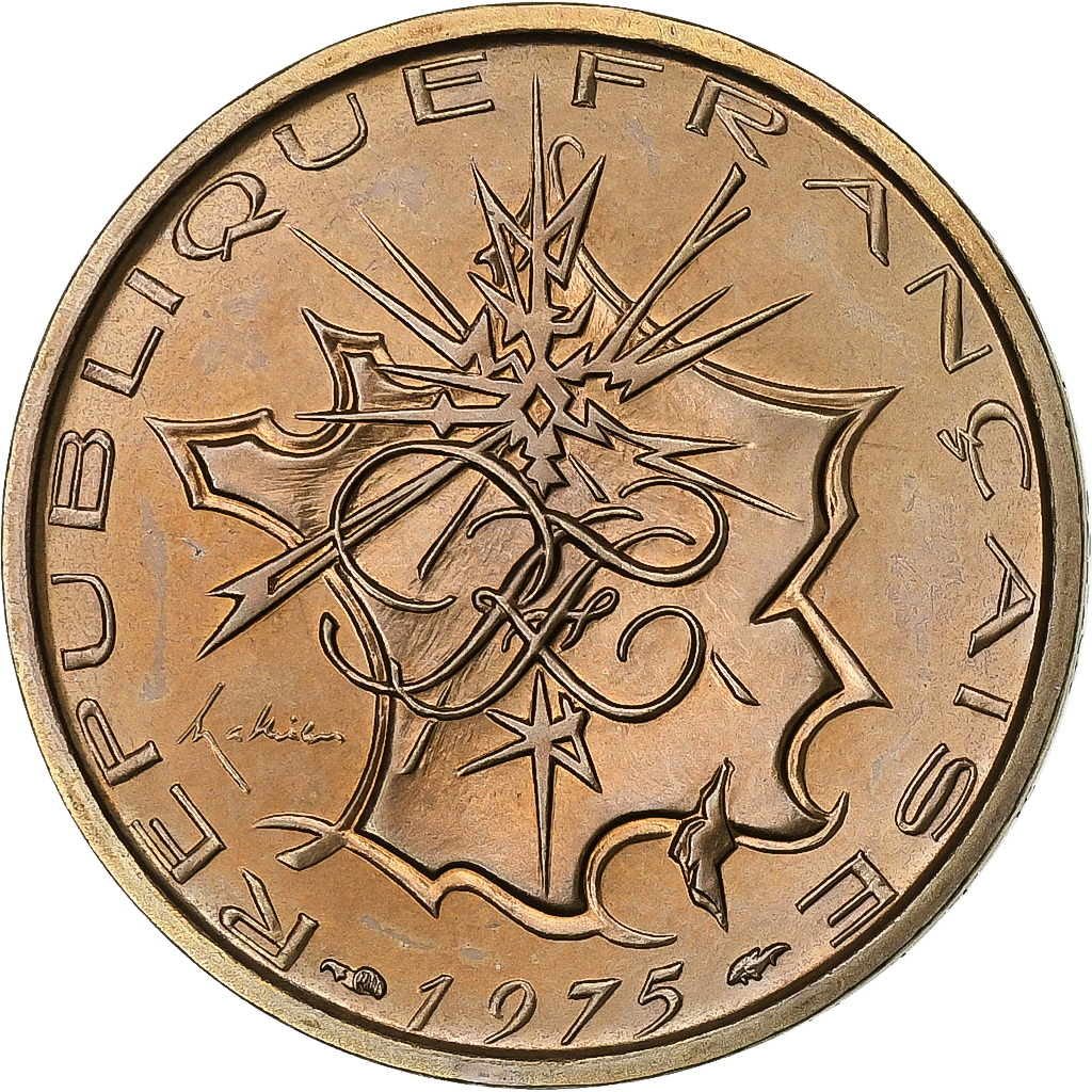 France, 10 Francs, Mathieu, 1975, MDP, série FDC, Edge A