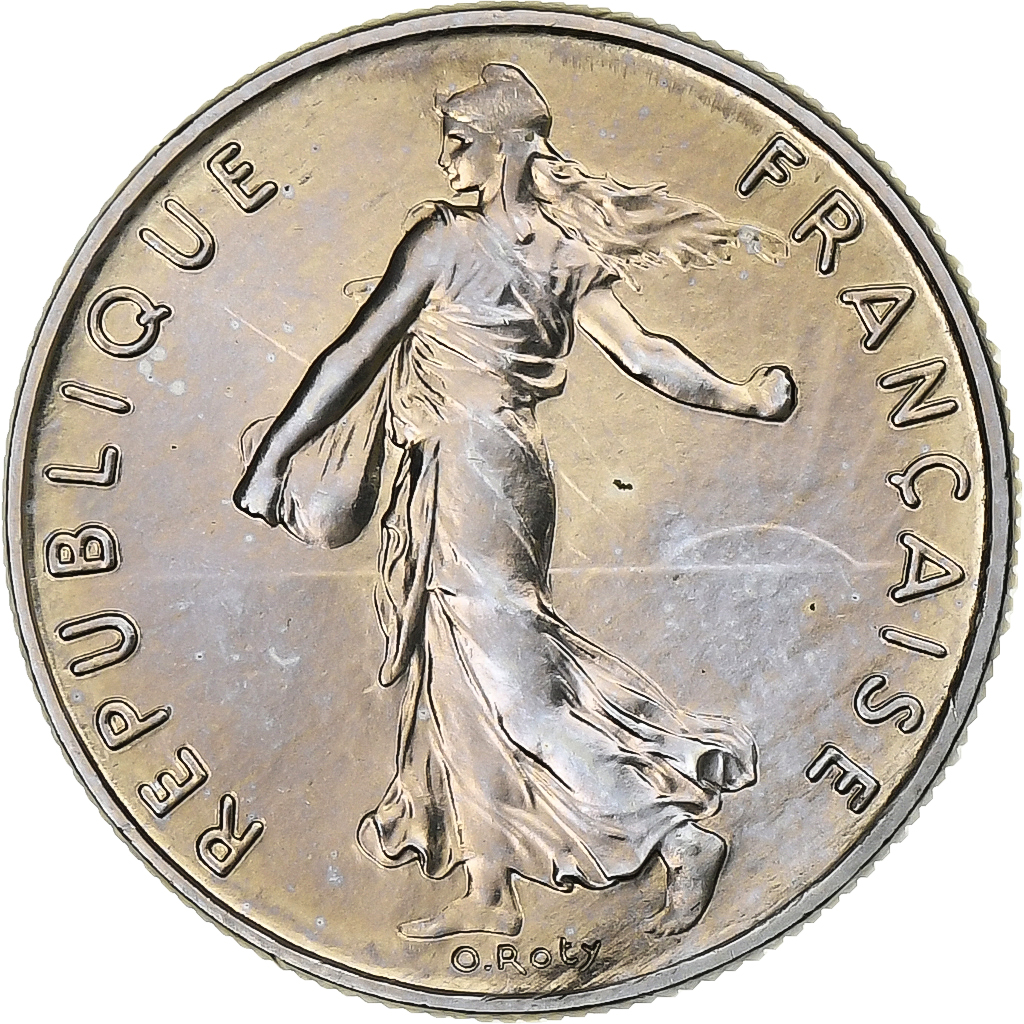 France, 1/2 Franc, Semeuse, 1979, MDP, série FDC, Nickel, MS