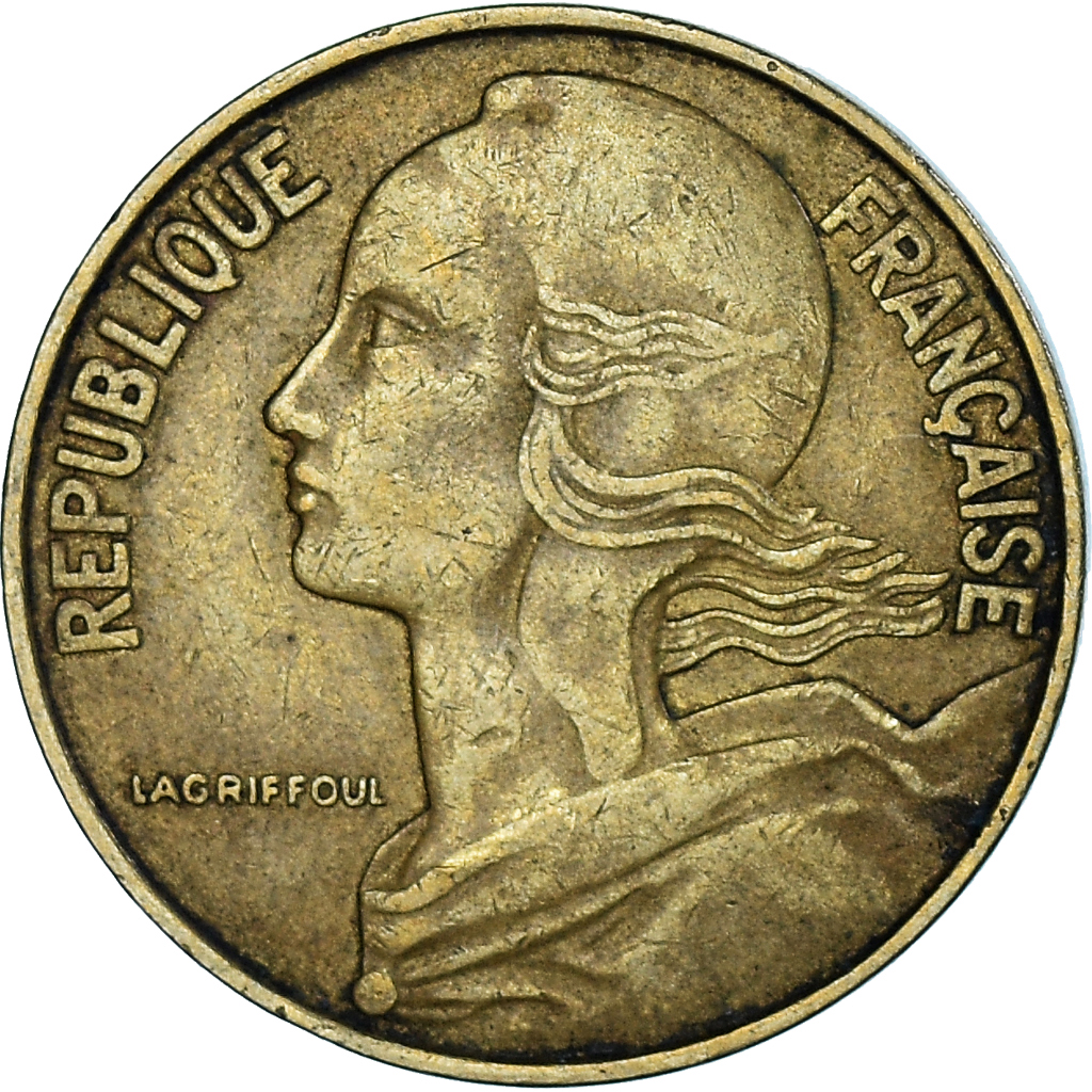 Coin, France, 20 Centimes, 1968