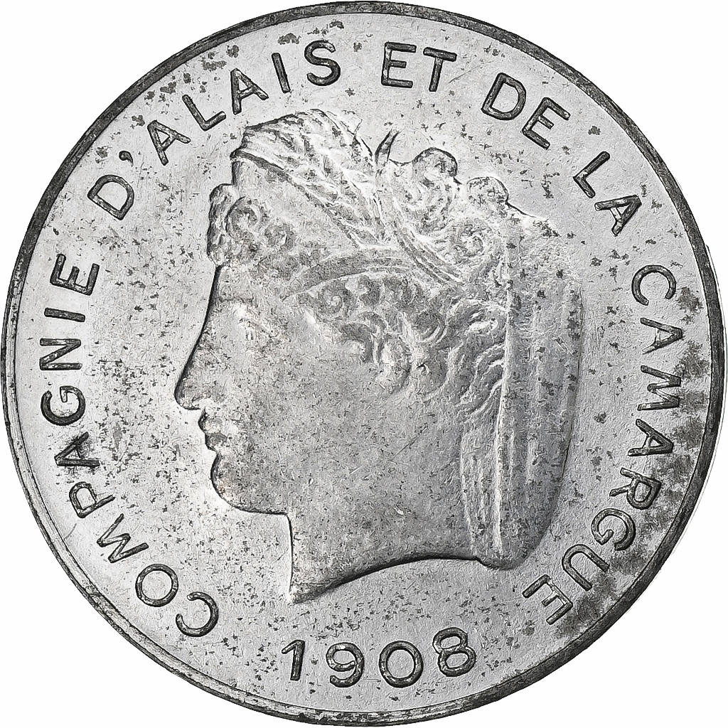 France, 10 Centimes, 1908, Paris, Pattern, Aluminium, , Mazard:2327