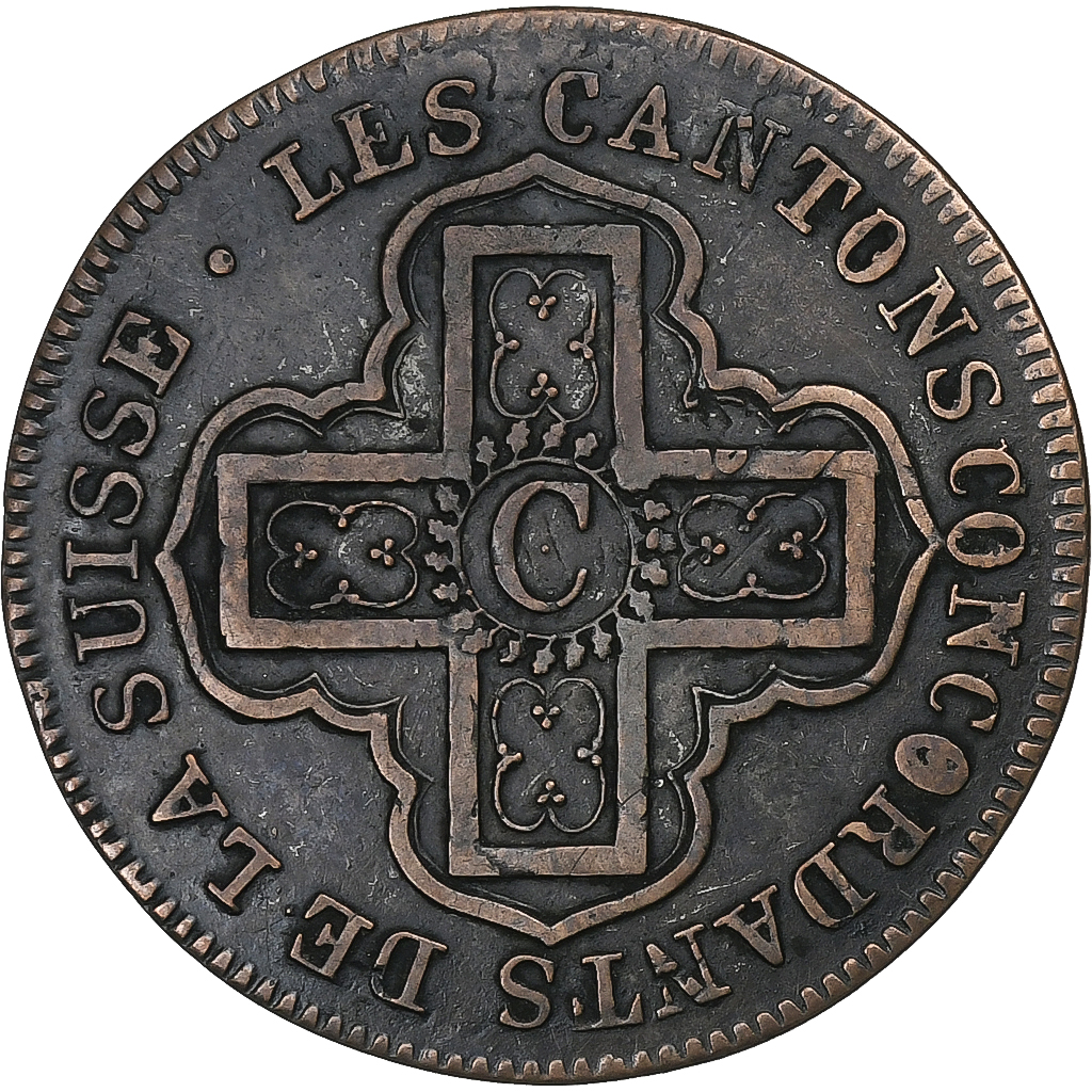 Canton of Vaud, 1 Batz, 1831, Billon, , KM:20