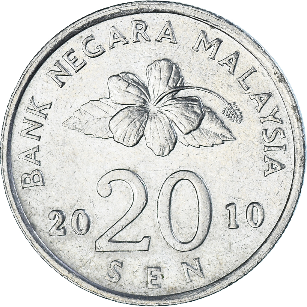 Coin, Malaysia, 20 Sen, 2010