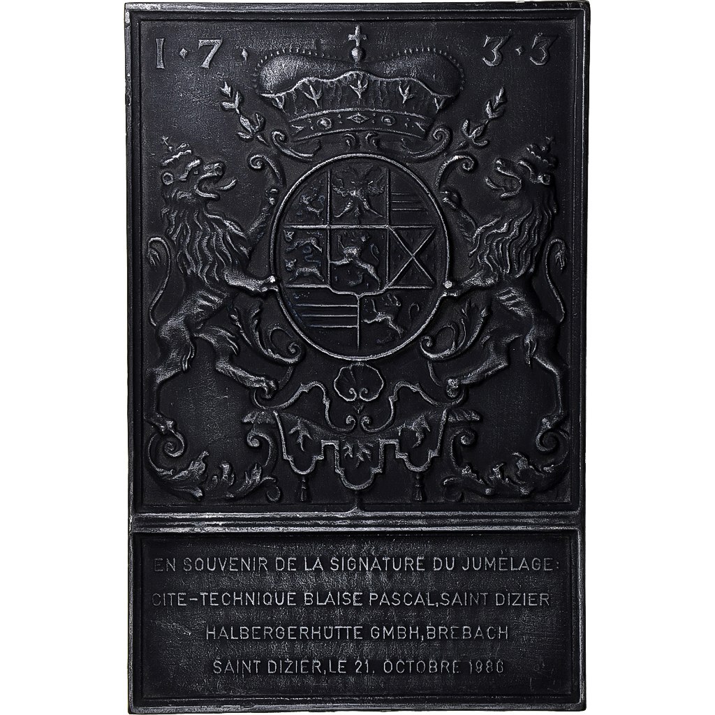 France, Plaque, Jumelage, 1986, Steel, 