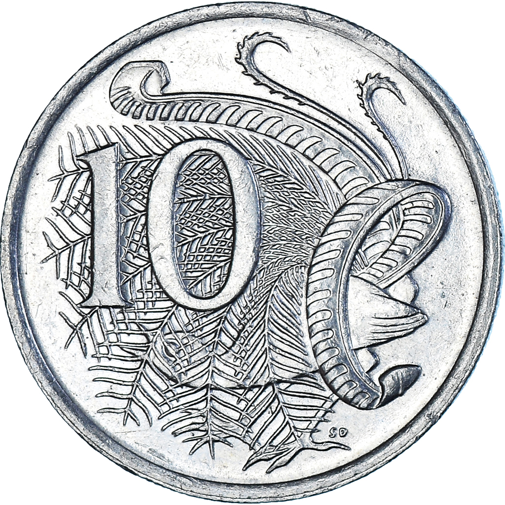 Münze, Australien, 10 Cents, 1988
