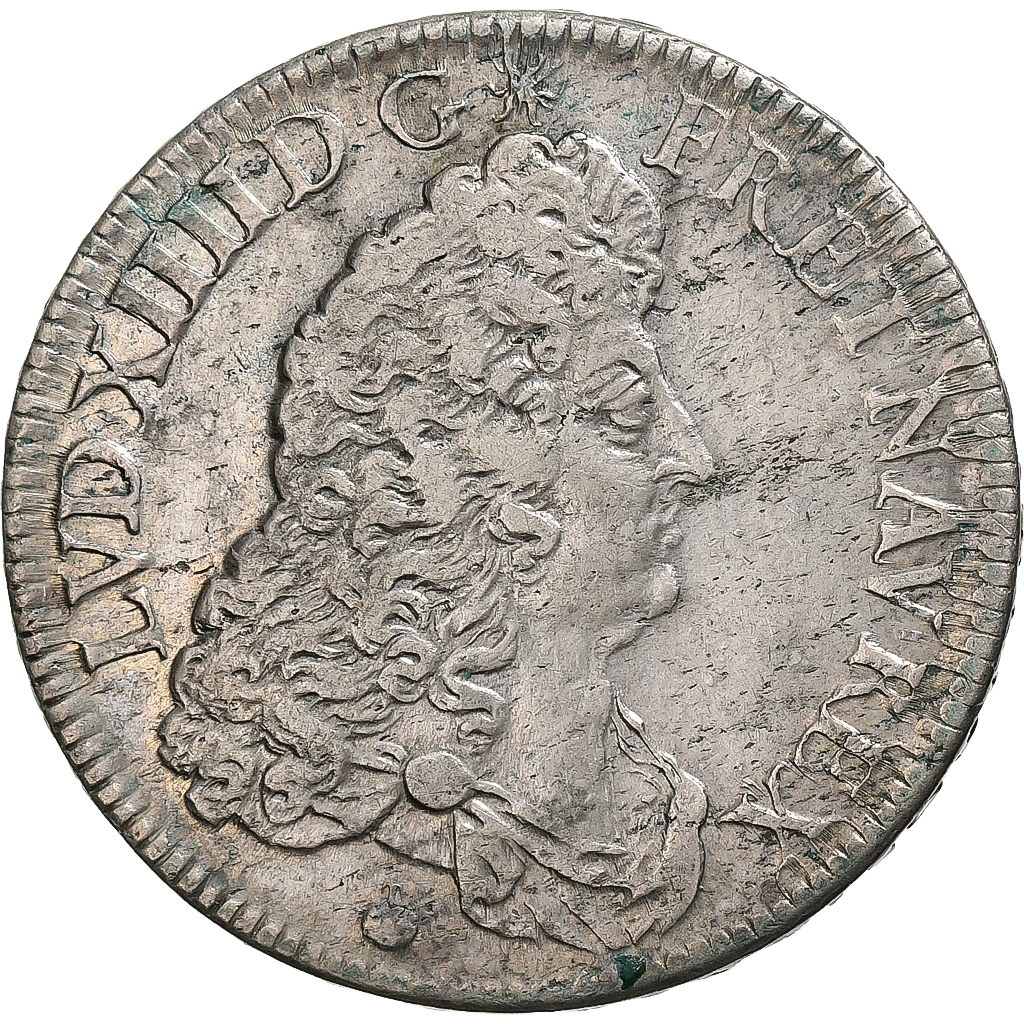 France, Louis XIV, 1/2 Écu de Flandre, 1685, Paris, Silver, 